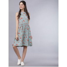 Deals, Discounts & Offers on  - Tokyo TalkiesWomen Fit and Flare Grey Dress