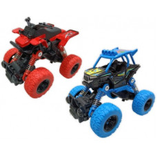 Deals, Discounts & Offers on Toys & Games - Toy Shack Pull Back ATV & Rock Crawler Off Road Truck Die Cast Vehicle with Rubber Wheels For Kids(Red, Pack of: 2)