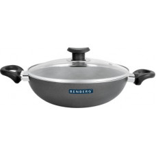 Deals, Discounts & Offers on Cookware - Renberg Non-Stick Kadai With Glass Lid 26cm (RBIN-2206) Kadhai 26 cm with Lid(Aluminium, Non-stick)