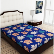 Deals, Discounts & Offers on  - METRO LIVING 104 TC Cotton Single Floral Bedsheet(Pack of 1, Blue)