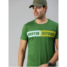 Deals, Discounts & Offers on  - [Size S, M] HERE&NOWPrinted Men Round Neck Green T-Shirt