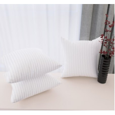 Deals, Discounts & Offers on  - Flipkart SmartBuy Luxury Microfibre Stripes Cushion Pack of 3(White)