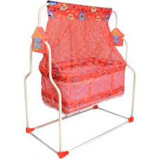 Deals, Discounts & Offers on Baby Care - Childcraft Newborn Baby Cradle, Swing, Buggi, Jhula, Palna, Crib with Long Mosquito Net Bassinet Bassinet(Red)