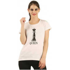 Deals, Discounts & Offers on  - [Size XL] MIDAASGraphic Print Women Round Neck Beige T-Shirt