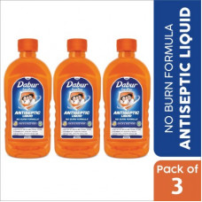 Deals, Discounts & Offers on  - Dabur Sanitize Antiseptic Liquid | No Burn Formula Antiseptic Liquid(750 ml, Pack of 3)