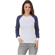 Deals, Discounts & Offers on Laptops - [Size XL] TEXCOCasual Full Sleeve Solid Women White, Blue Top