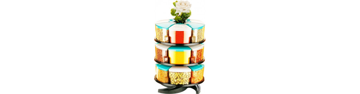 Cronus 360 Revolving Spice Rack Masala Rack Spice Box Masala Box