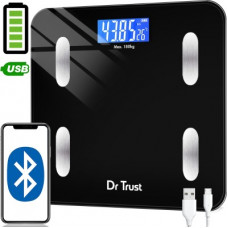 Deals, Discounts & Offers on Electronics - Dr. Trust (USA) Model-509 Bluetooth Digital Smart 2.0 Fitness Body Fat Composition Analyzer Weight Machine For Human USB Electronic Rechargeable Weighing Scale(Black)