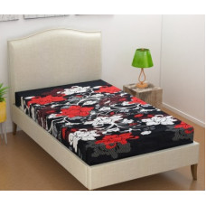 Deals, Discounts & Offers on  - Loof Klapper 140 TC Microfiber Single 3D Printed Bedsheet(Pack of 1, Black)