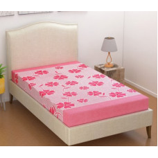 Deals, Discounts & Offers on  - Loof Klapper 140 TC Microfiber Single 3D Printed Bedsheet(Pack of 1, Pink)