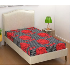 Deals, Discounts & Offers on  - Loof Klapper 140 TC Microfiber Single 3D Printed Bedsheet(Pack of 1, Black)