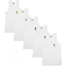 Deals, Discounts & Offers on  - [Size 8-9Y] Rupa Jon KidsVest For Boys Cotton Blend(White, Pack of 5)