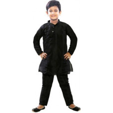Deals, Discounts & Offers on  - [Size 2-5YRS] KurtabazarBoys Formal Kurta and Pyjama Set(Black Pack of 2)
