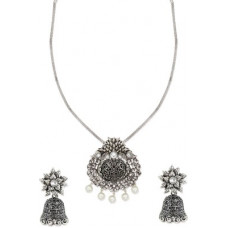 Deals, Discounts & Offers on  - ZAVERI PEARLSZinc Silver Jewel Set(Silver)