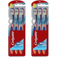 Deals, Discounts & Offers on  - Colgate 360 Flosstip Combo Packs Soft Toothbrush(6 Toothbrushes)