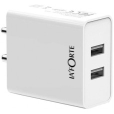 Deals, Discounts & Offers on Mobile Accessories - La' Forte LAF USB Charger X1 PC 10.5 W 2.1 A Multiport Mobile Charger (White)