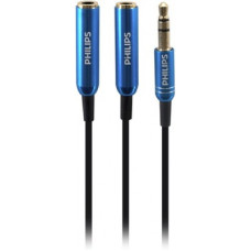Deals, Discounts & Offers on Mobile Accessories - PHILIPS SWA7200C 0.4 m AUX Cable(Compatible with mobile, laptop, Blue)