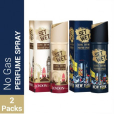 Deals, Discounts & Offers on  - SET WET Global Edition London Luxury and New York Nights Perfume Body Spray - For Men(240 ml, Pack of 2)