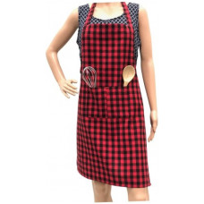 Deals, Discounts & Offers on  - Pixel Home Cotton Home Use Apron - Free Size(Red, Black, Maroon, Single Piece)