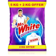 Deals, Discounts & Offers on  - [Supermart] Mr. White Detergent Powder 5 kg(2 kg Extra in Pack)