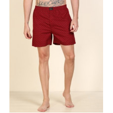 Deals, Discounts & Offers on  - [Size M] PETER ENGLANDSelf Design Men Maroon Boxer Shorts