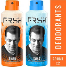 Deals, Discounts & Offers on  - Frsh By Salman Khan Perfumed Dedorant Body Spray-TIGER & SWAG-Pack of 2 Perfume Body Spray - For Men(400 ml, Pack of 2)