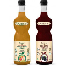 Deals, Discounts & Offers on Food and Health - OGREENY Red Wine Vinegar Organic Non Alcoholic Drink For Weight Loss and Apple Cider Vinegar with Mother Organic Raw 750 ml Pack of 2 Vinegar(750 ml, Pack of 2)