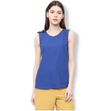 Deals, Discounts & Offers on Laptops - [Size M] VAN HEUSENCasual Sleeveless Solid Women Blue Top