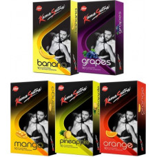 Deals, Discounts & Offers on Sexual Welness - 18+ Kamasutra Lovers Combo With Exciting Flavours Condom(Set of 5, 50S)