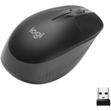 Deals, Discounts & Offers on Laptop Accessories - Logitech M190 Wireless Optical Mouse(USB 2.0, USB 3.0, Charcoal)
