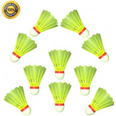 Deals, Discounts & Offers on Auto & Sports - Bixxon Badminton Nylon Shuttlecock Excellent Flight & Match Play - Pack of 6 Nylon Shuttle - Green, White(Medium Slow, 76, Pack of 10)