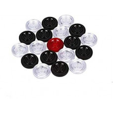 Deals, Discounts & Offers on Auto & Sports - Bixxon BNC-43A PVC Carrom Coins ( pack of 20 ) With Free Stiker Carrom Pawns(Pack of 20)