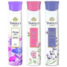 Deals, Discounts & Offers on  - Yardley London Deo Tripack - English Lavender,English Rose,Morning Dew (Pack of 3) Deodorant Spray - For Women(450 ml, Pack of 3)