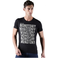 Deals, Discounts & Offers on  - [Size S] WrognGraphic Print Men Round or Crew Black T-Shirt