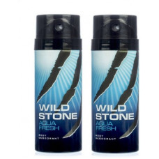 Deals, Discounts & Offers on  - Wild Stone Aqua Fresh Deodorant Spray - For Men(300 ml, Pack of 2)