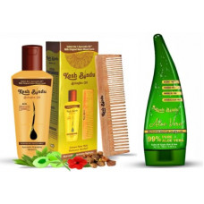 Deals, Discounts & Offers on  - KeshBindu Bringha Hair oil With Neem Comb + 99% Pure Aloe Vera Gel Combo Kit(3 Items in the set)