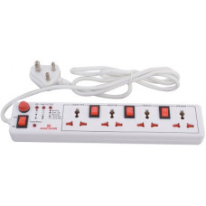 Deals, Discounts & Offers on  - Anchor By Panasonic Spike Guard- 4 Universal Socket Shutter with Individual Switch 4 Socket Extension Boards(White)