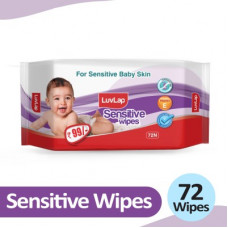 Deals, Discounts & Offers on Baby Care - LuvLap Baby Sensitive Wipes with No Fragrance, 72 wipes/pack(72 Wipes)