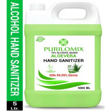 Deals, Discounts & Offers on  - PURILOMIX Aloe Vera Liquid 75% Isopropyl Alcohol-Based Kills 99.99% Germs & Flu Viruses Hand Sanitizer Can (5000 ml)