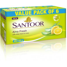 Deals, Discounts & Offers on  - santoor Aloe Fresh Soap(6 x 125 g)