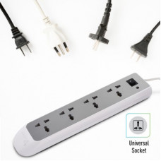 Deals, Discounts & Offers on  - Syska 4 Way power strip 4 Socket Extension Boards(Grey, White)
