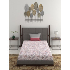 Deals, Discounts & Offers on  - TRIDENT 120 TC Cotton Single Floral Bedsheet(Pack of 1, Pink)