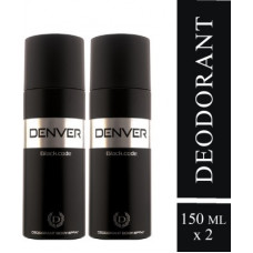 Deals, Discounts & Offers on  - DENVER Black Code Body Deodorant Spray - For Men(300 ml, Pack of 2)