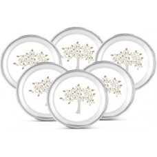Deals, Discounts & Offers on  - Classic Essentials Stainless Steel Heavy Gauge Dinner Plate with Mirror Finish and Permanent Laser Vriksha Design 30cm Dia set of 6 Pcs Dinner Plate(6 Dinner Plate)