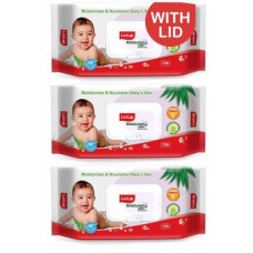 Deals, Discounts & Offers on Baby Care - LuvLap Baby Moisturising Wipes with Aloe Vera,72 Wipes/pack, with lid(216 Wipes)