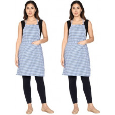 Deals, Discounts & Offers on  - Gowri Tex Cotton Home Use Apron - Free Size(Green, Pack of 2)