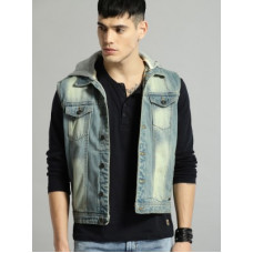 Deals, Discounts & Offers on  - [Size M, L] ROADSTERSleeveless Washed Men Jacket