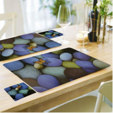 Deals, Discounts & Offers on  - E-Retailer Rectangular Pack of 16 Table Placemat(Blue, PVC)