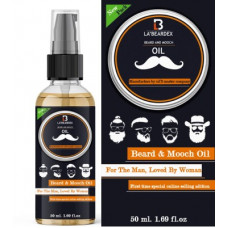 Deals, Discounts & Offers on  - la'beardex PLATINUM BEARD AND MOOCH OIL Hair Oil(50 ml)