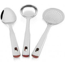 Deals, Discounts & Offers on  - Shri & Sam ST-Q High Grade Stainless Steel Serving Tool Set Queen,3 Pieces Silver Kitchen Tool Set(Silver)